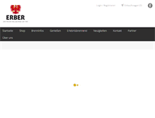 Tablet Screenshot of erber-edelbrand.com